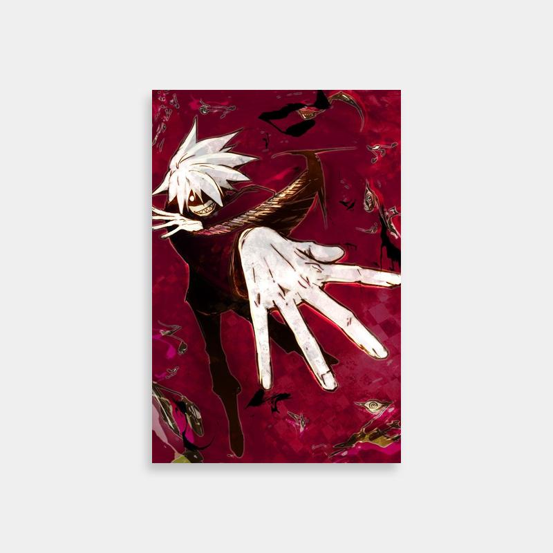 Soul Evans Soul Eater Poster - White Hands on Red Background