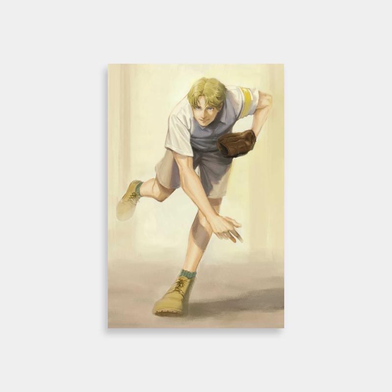 Zeke Yeager Attack on Titan Green Hair & Baseball Mitt Art