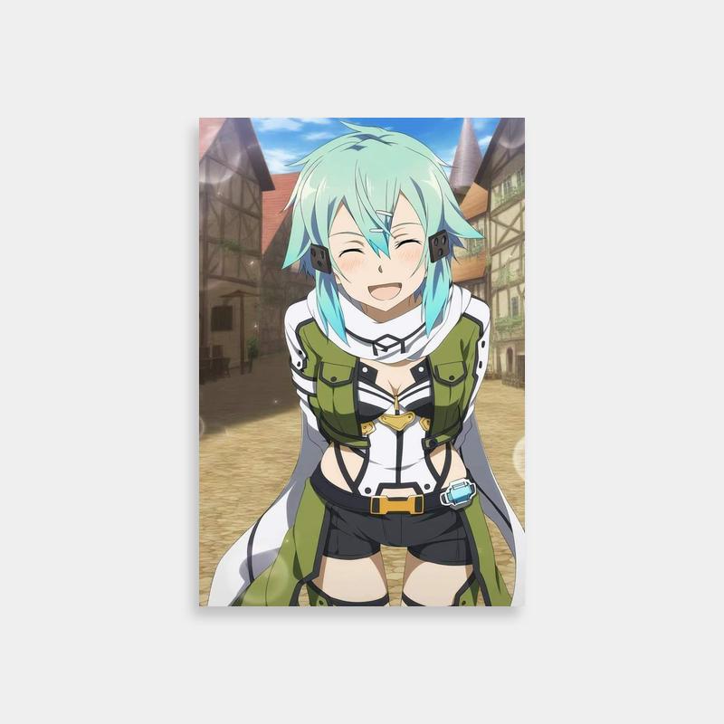 Sword Art Online Sinon Town Street Anime Wall Art
