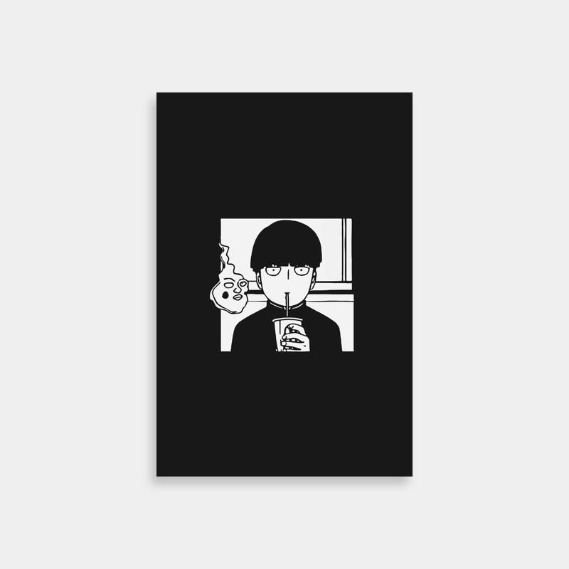 Shigeo Kageyama Mob Psycho 100 Black & White Print
