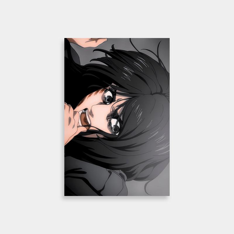 Pieck Finger Attack on Titan Art Print - Long Black Hair Woman Reaching Out