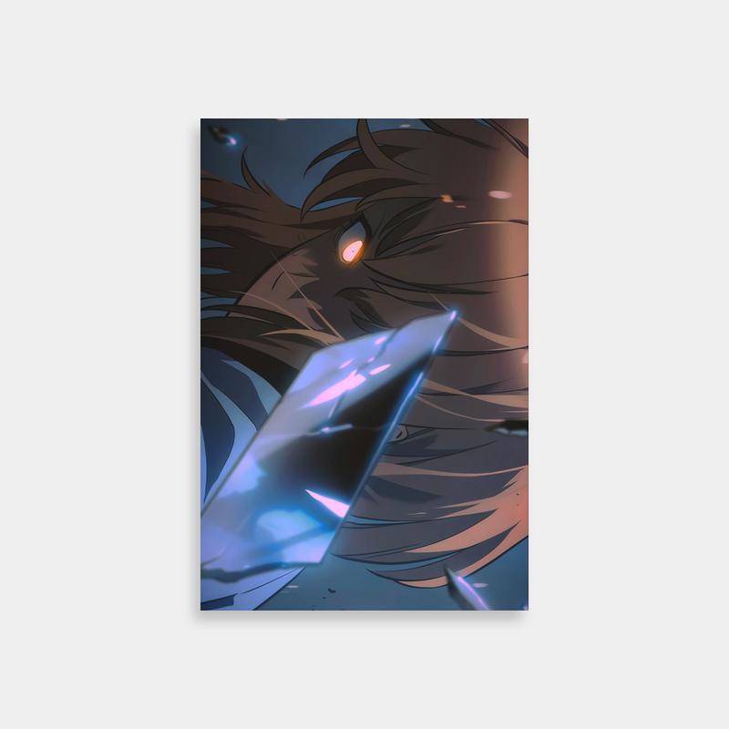 Cha Hae-In Solo Leveling Glowing Eyes Poster - Anime Wall Art