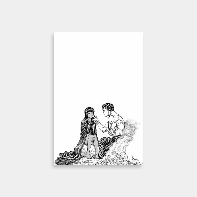 Casca Berserk Romantic Art - Couple Touching Hands in Water
