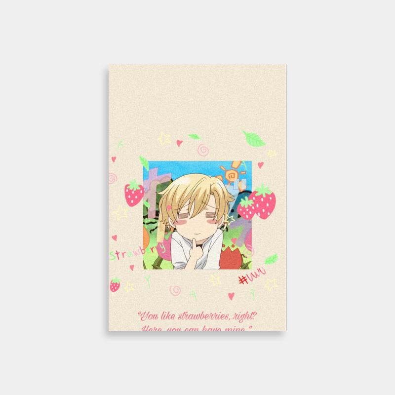 Tamaki Suoh Ouran Host Club Anime Poster - Sweet Strawberry Quote Art
