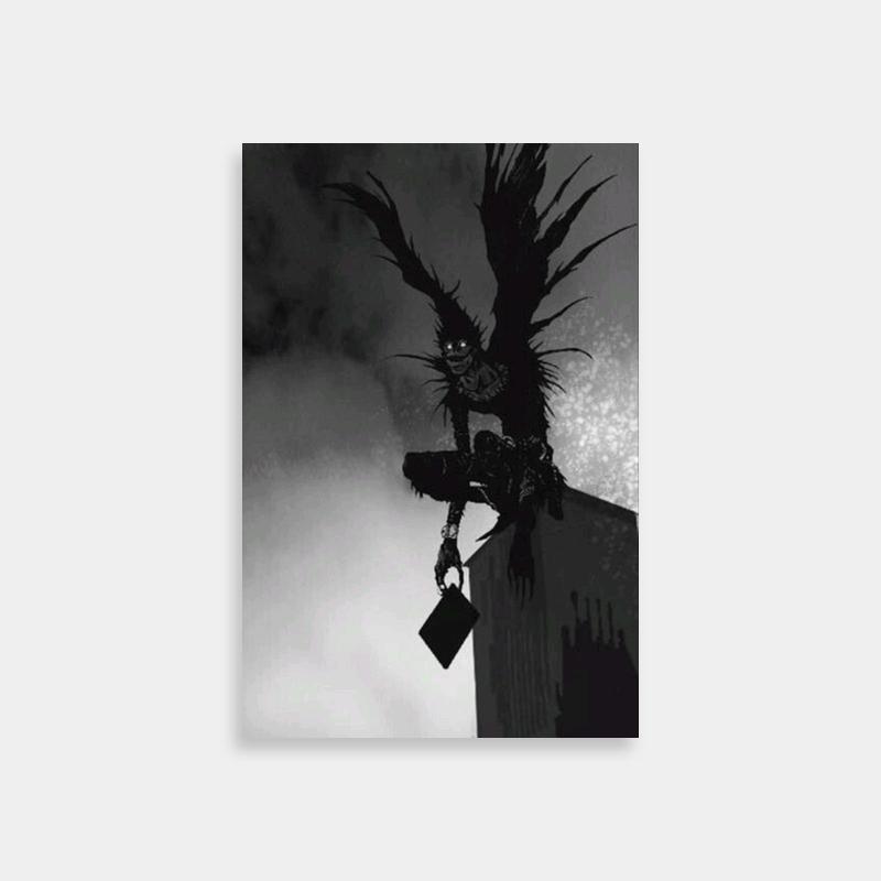 Ryuk Death Note Print - Clock Tower & Cityscape Art