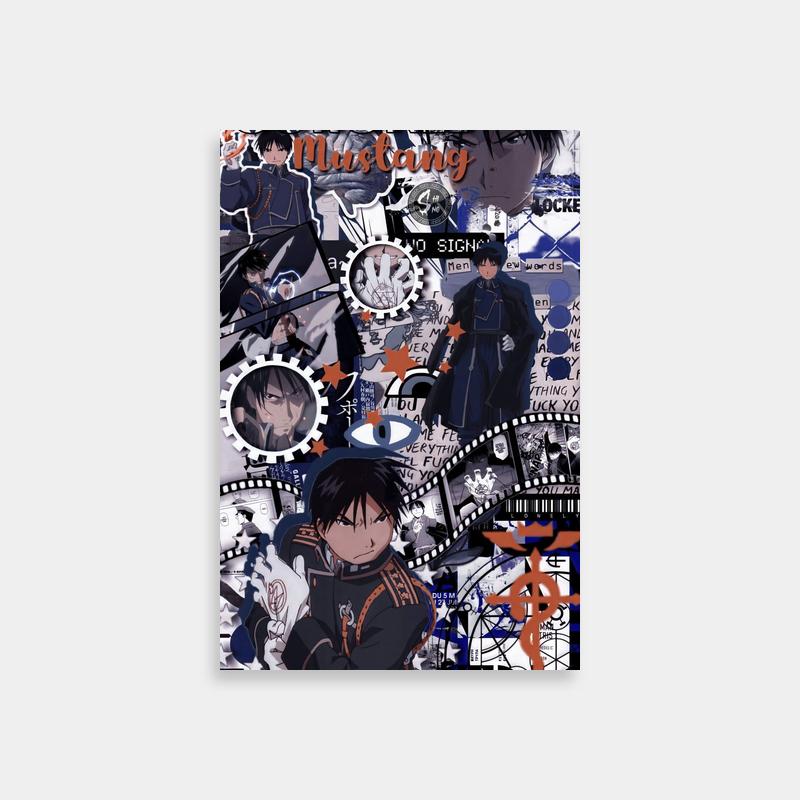Roy Mustang Fullmetal Alchemist Anime Poster - Collage Art Print