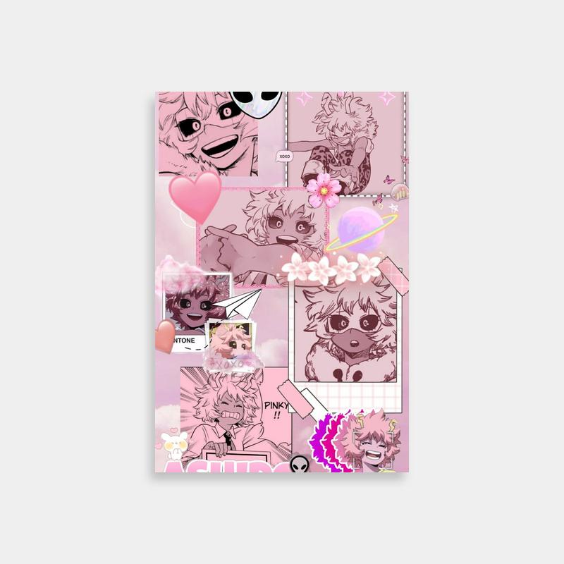Mina Ashido My Hero Academia Poster - Pink & Purple Anime Art