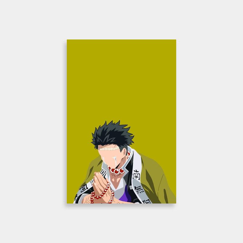 Gyomei Himejima Demon Slayer Anime Poster - Pierced Character Art