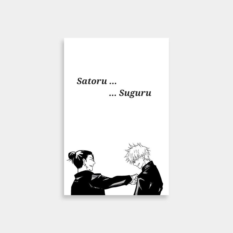 Suguru Geto & Saboru Jujutsu Kaisen Poster - Emotional Art Print