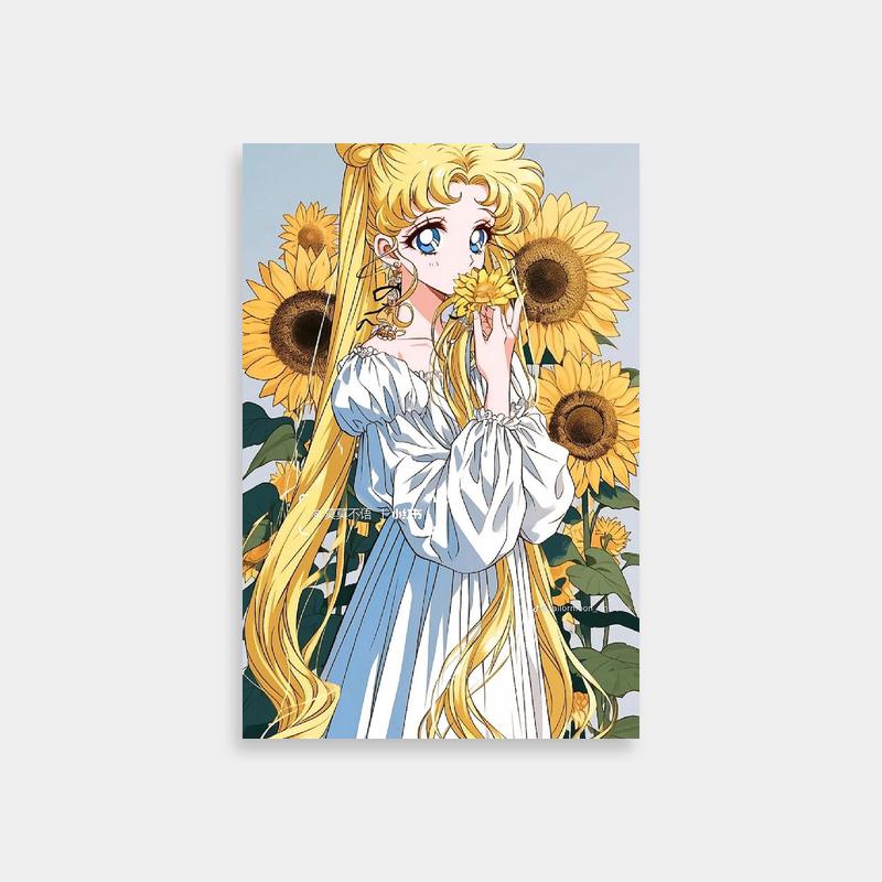Sunflower Sailor Moon Usagi Tsukino Portrait Poster
