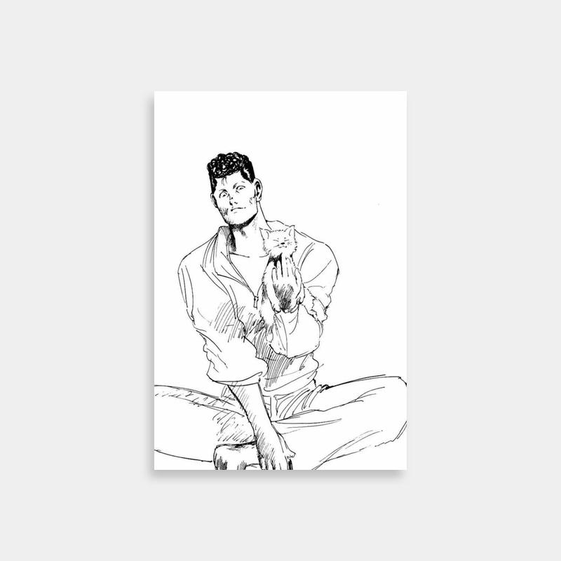 Yu Yu Hakusho Kazuma Kuwabara Sketch Art - Black & White Character Drawing