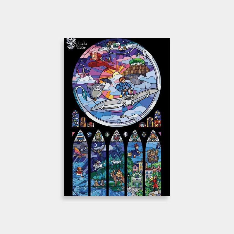 Nausicaa Stained Glass Window Poster - Boat Scene Art