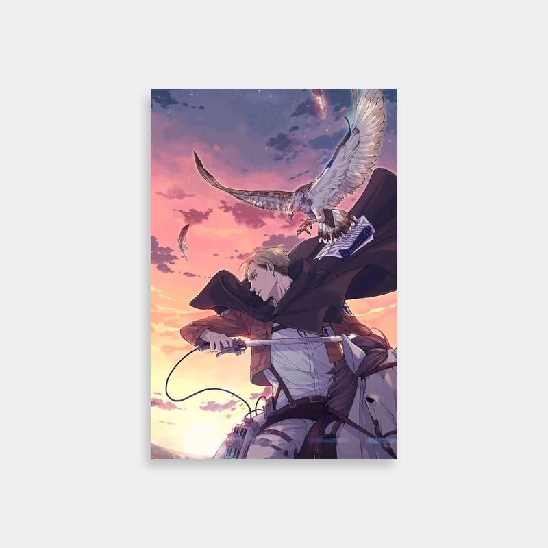 Erwin Smith Attack on Titan Poster - Epic Battle Scene