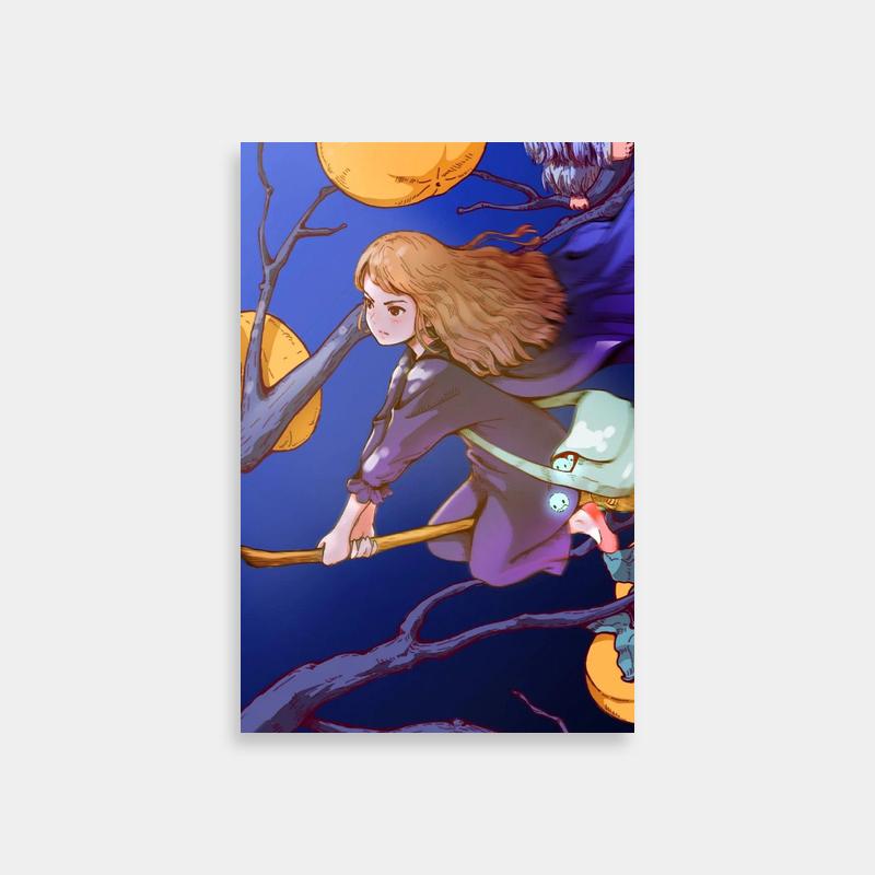 Witch of the Waste Flying Art Print - Howl's Moving Castle