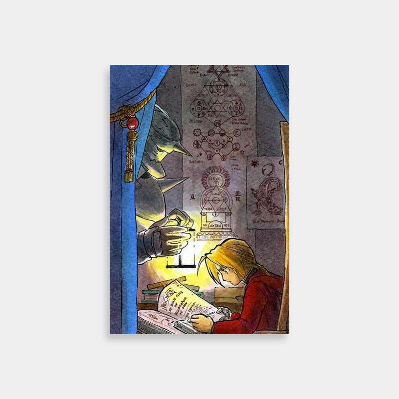 Alphonse Elric Fullmetal Alchemist Study Scene Poster