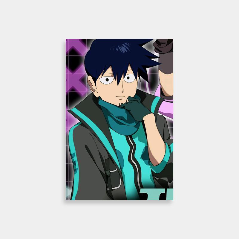 Ritsu Kageyama Mob Psycho 100 Fist Art Print - Black Hair Anime Poster