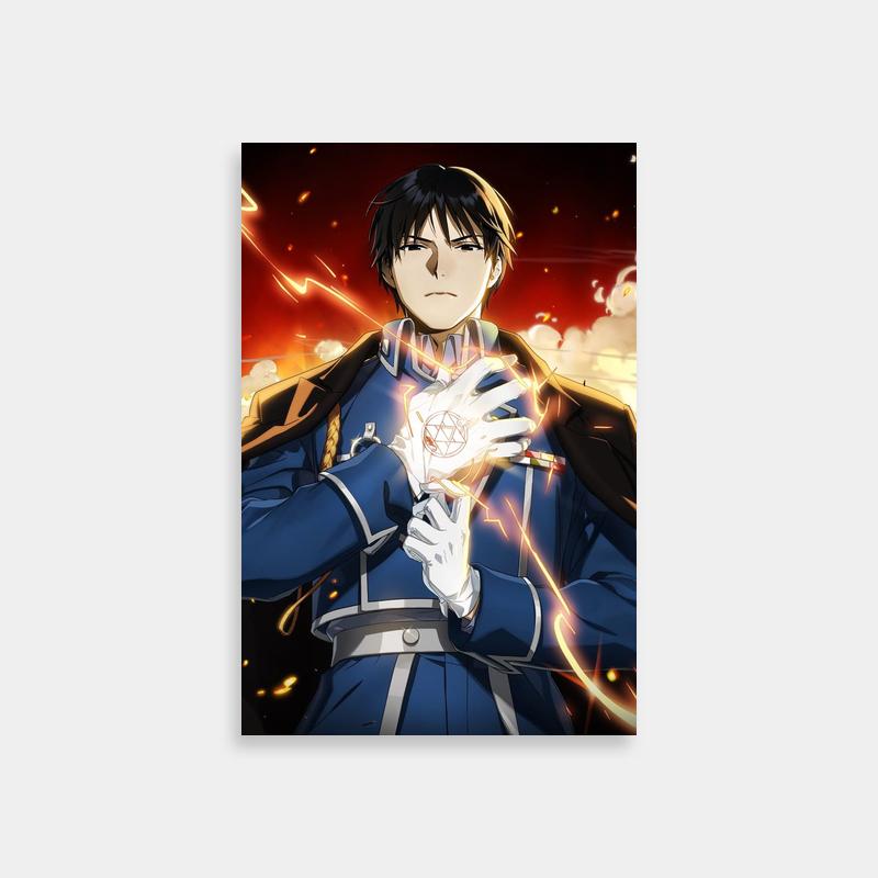 Roy Mustang Lightning Sky Fullmetal Alchemist Anime Poster