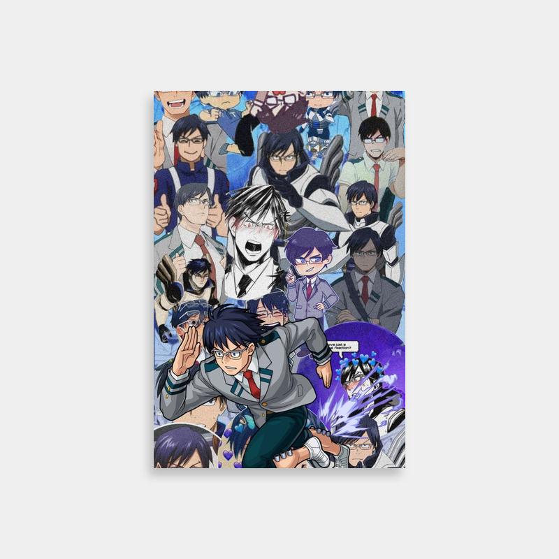 Tenya Iida My Hero Academia Collage Poster - Anime Character Group Art