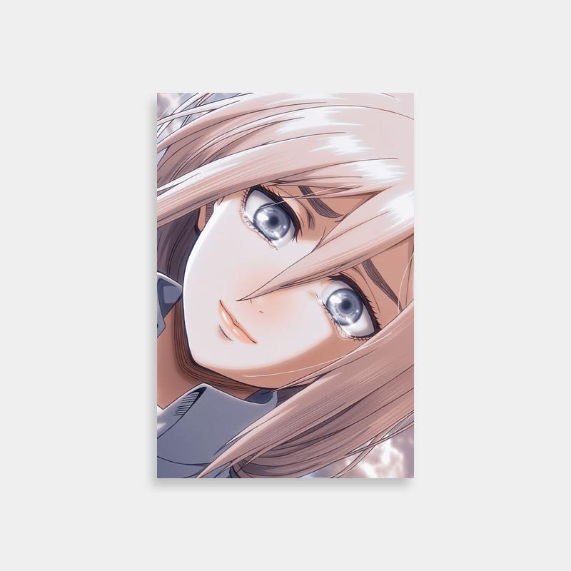 Ymir Attack on Titan Poster - Long-Haired Character with Blue Eyes
