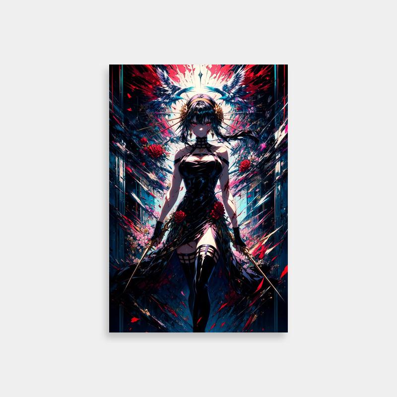 Yor Forger Spy x Family Poster - Dynamic Pose on Colorful Background
