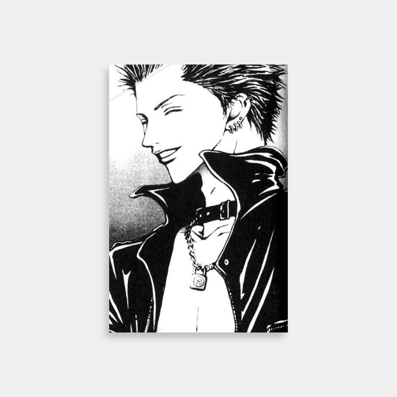 Ren Honjo Nana Poster - Punk Hair Black & White Art