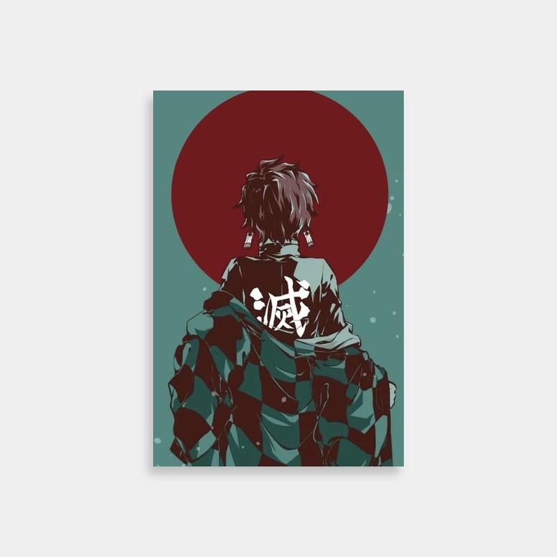 Tanjiro Kamado Checkered Jacket Demon Slayer Art