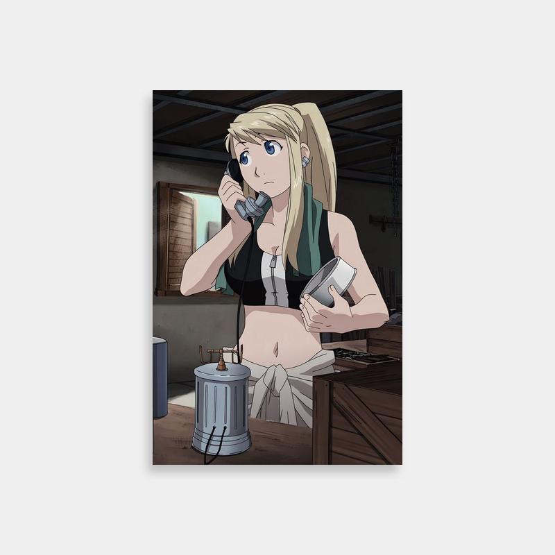 Winry Rockbell Fullmetal Alchemist Anime Poster - Blonde Character Art