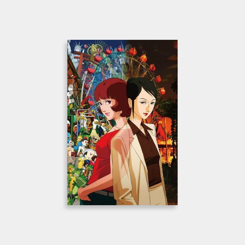Paprika Amusement Park Scene - Two Women Anime Poster