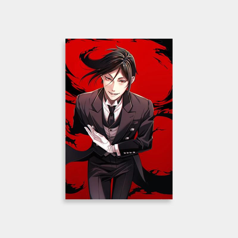Sebastian Michaelis Black Butler Wall Art - Elegant Anime Butler Portrait