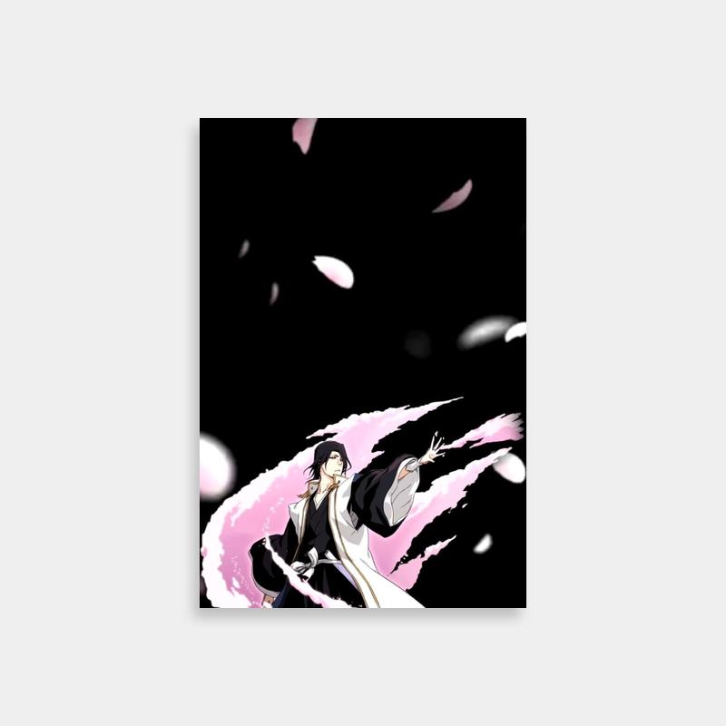 Byakuya Kuchiki Bleach Wall Art - Anime Character Flying Through Air