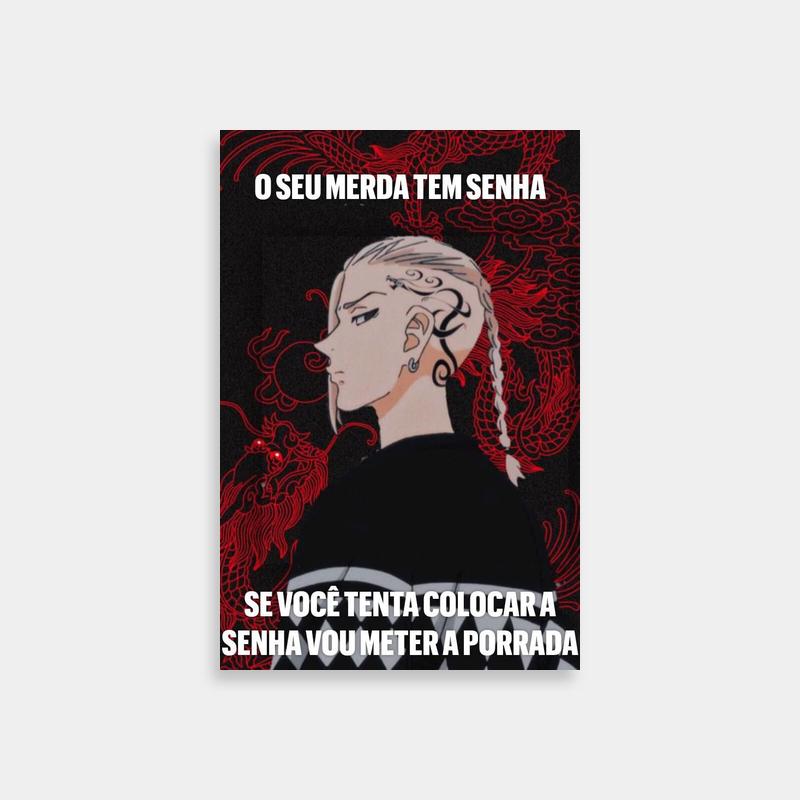 Draken Tokyo Revengers Art Print - Woman with Braids & Red Dragon