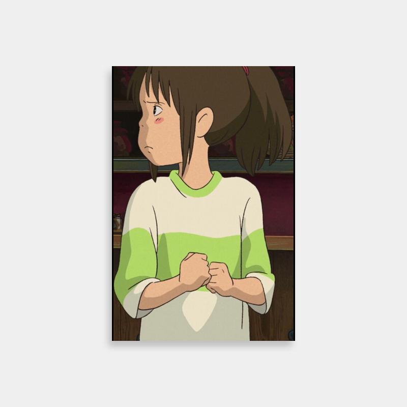 Chihiro Ogino Spirited Away Art Print - Anime Character with Folded Hands