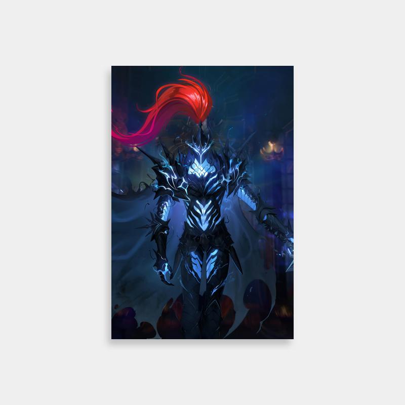 Igris Solo Leveling Wall Art - Red-Haired Anime Character Print