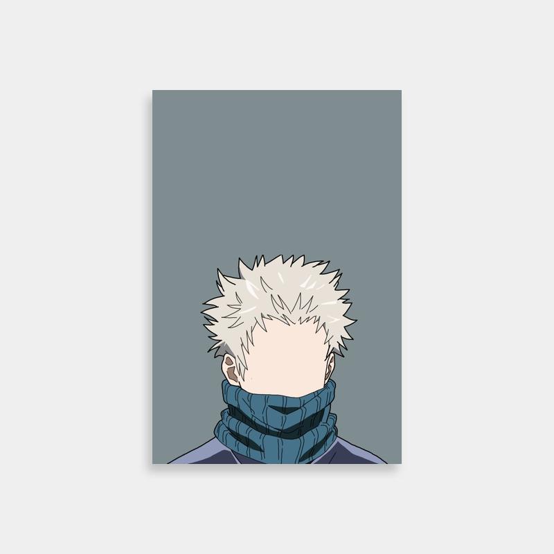 Toge Inumaki Jujutsu Kaisen Wall Art - White-Haired Anime Character