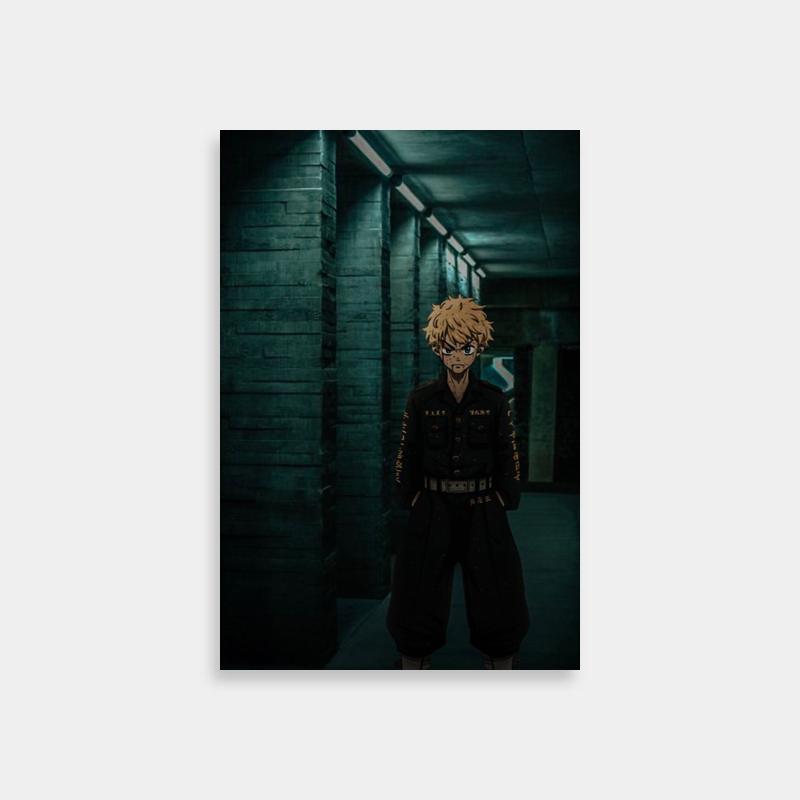 Tokyo Revengers Takemichi Hanagaki Dark Hallway Poster - Intense Anime Art