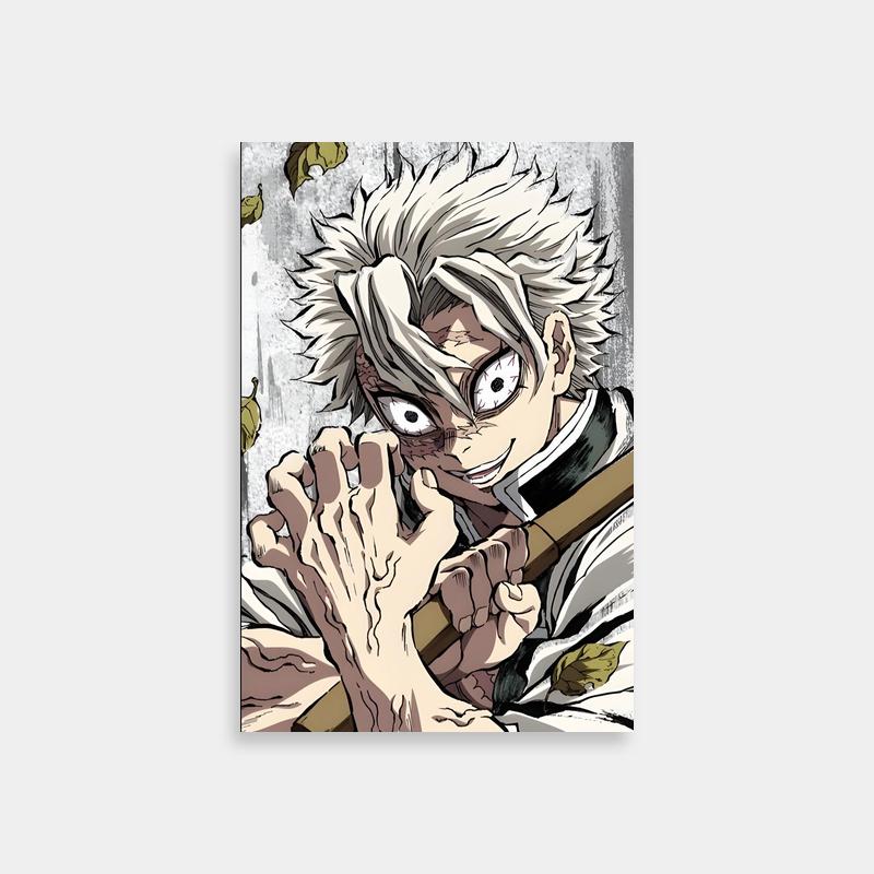 Sanemi Shinazugawa Baseball Bat Anime Poster - Demon Slayer Art