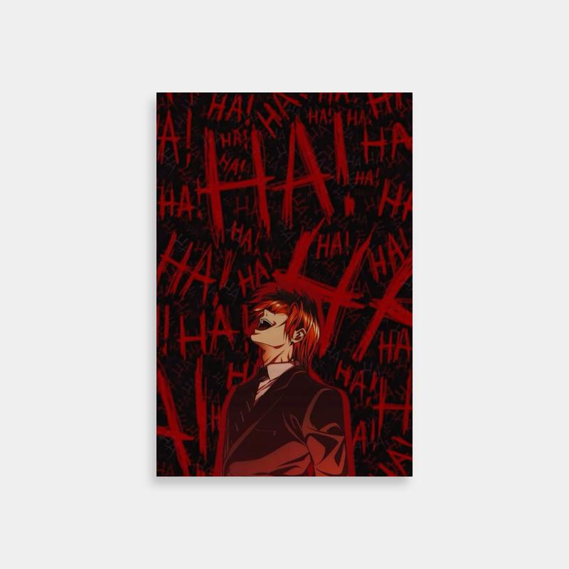 Light Yagami Death Note Poster - Standing Before Red Graffiti