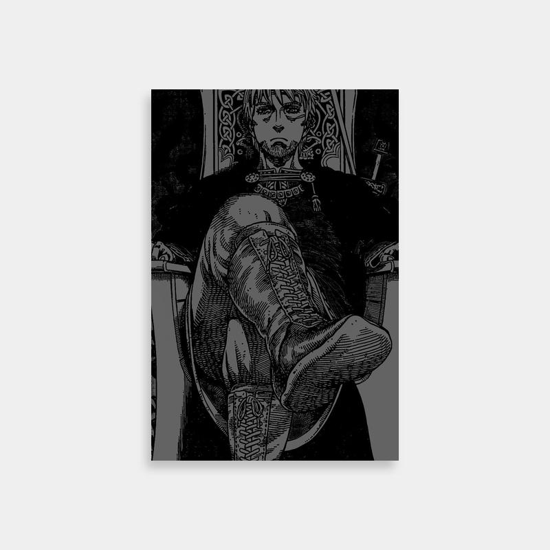 Vinland Saga Canute Poster - Black & White Anime Art