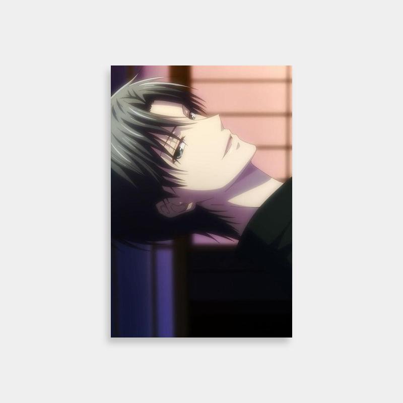 Shigure Sohma Fruits Basket Wall Art - Black Hair Blue Eyes Anime Character