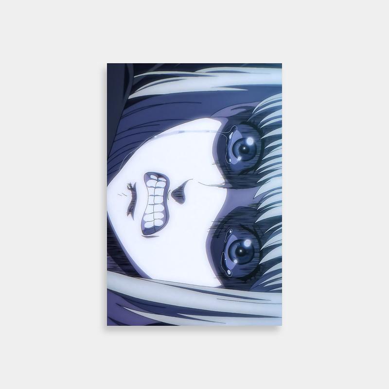 Ymir Attack on Titan Poster - Anime Character with Black Hair & Big Eyes