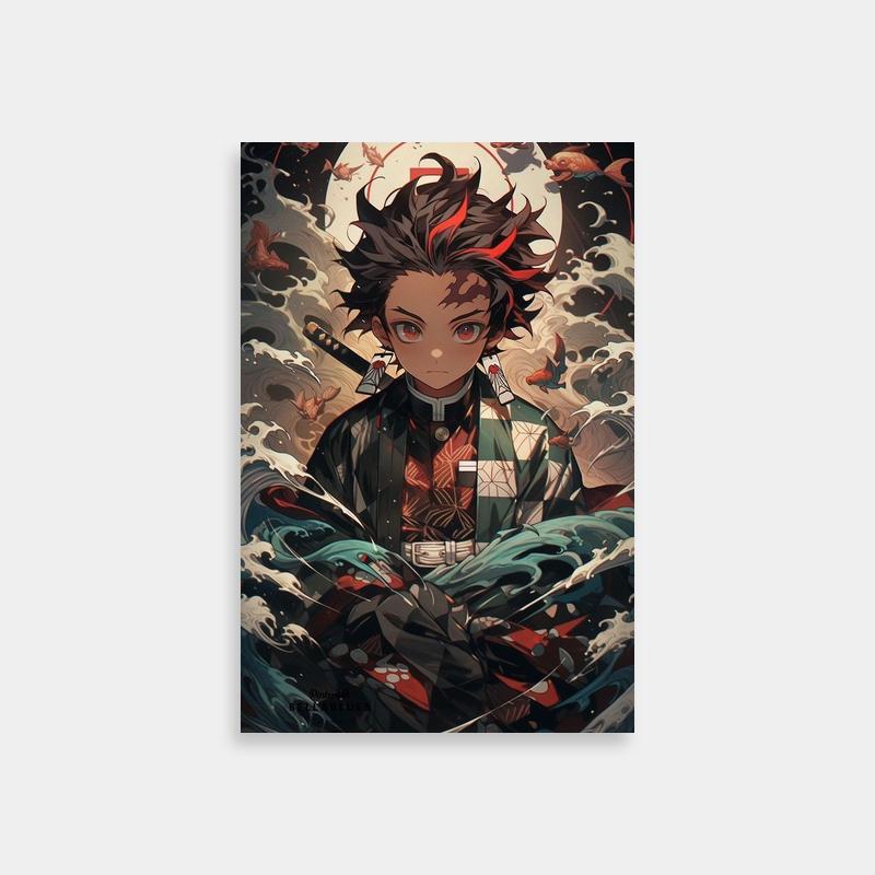 Tanjiro Kamado Sitting in Water Demon Slayer Poster