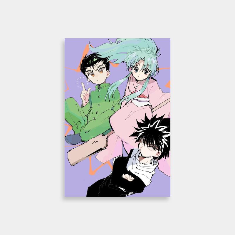 Kazuma Kuwabara Yu Yu Hakusho Anime Trio Poster