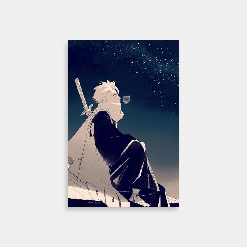 Toshiro Hitsugaya Under Starry Sky - Bleach Wall Art
