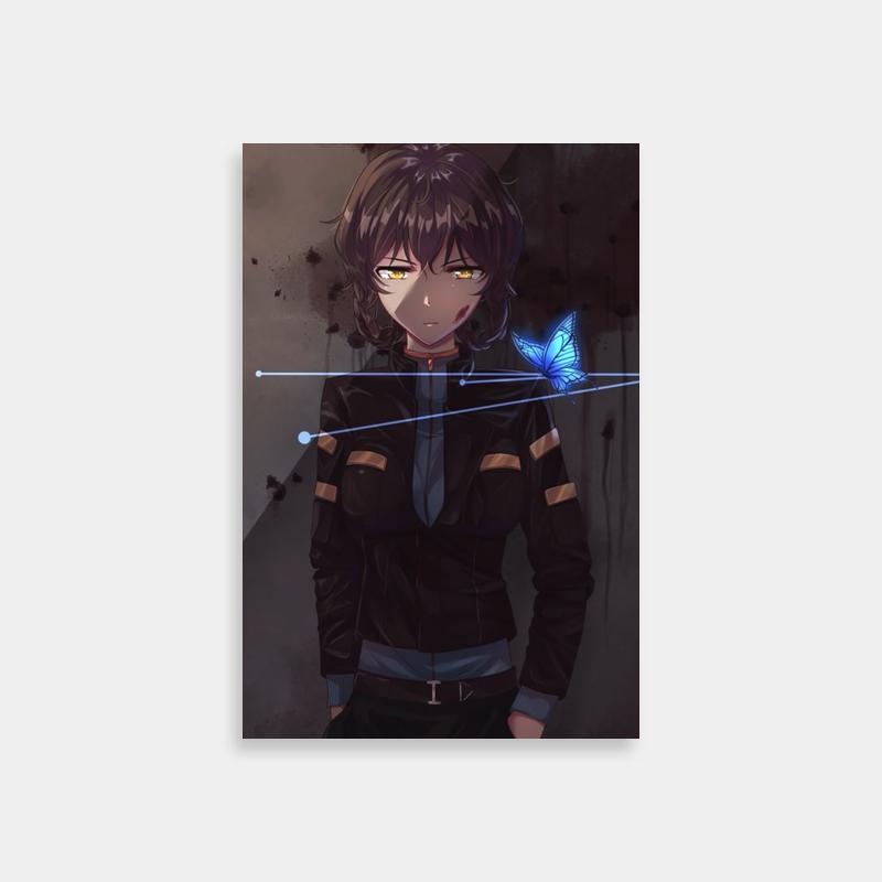 Suzuha Amane Steins;Gate Black Jacket & Butterfly Poster
