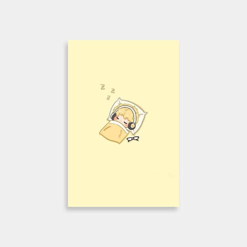 Kei Tsukishima Sleeping Anime Poster - Heads Art - Akira Collection