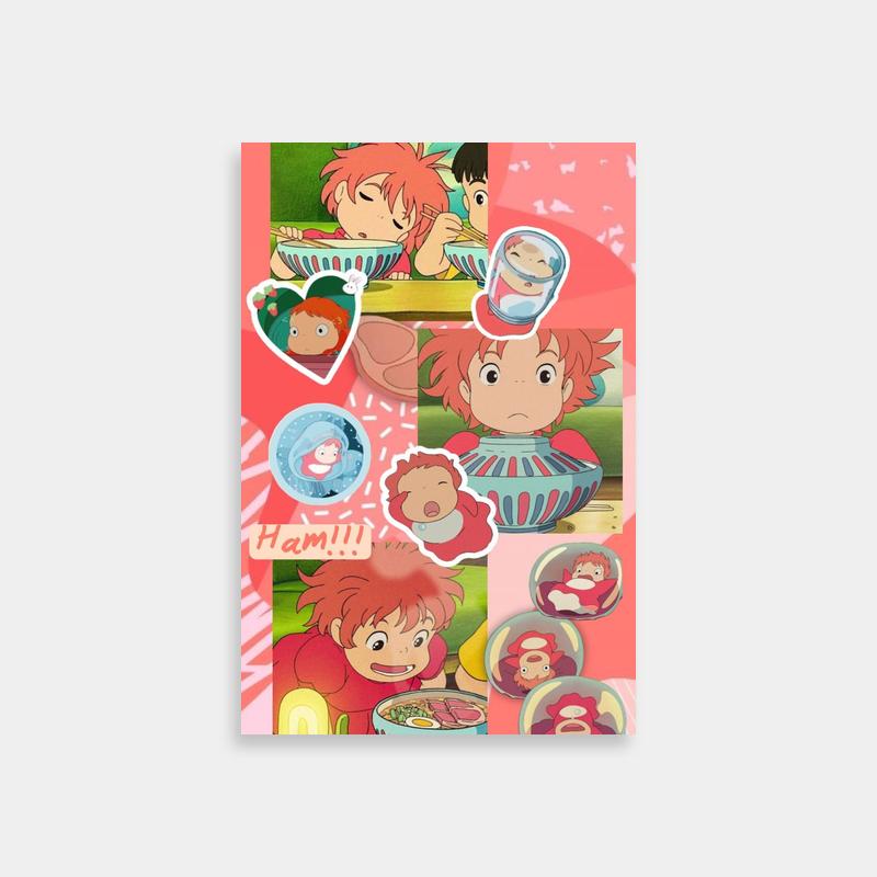 Ponyo Anime Character Poster – Studio Ghibli Collection