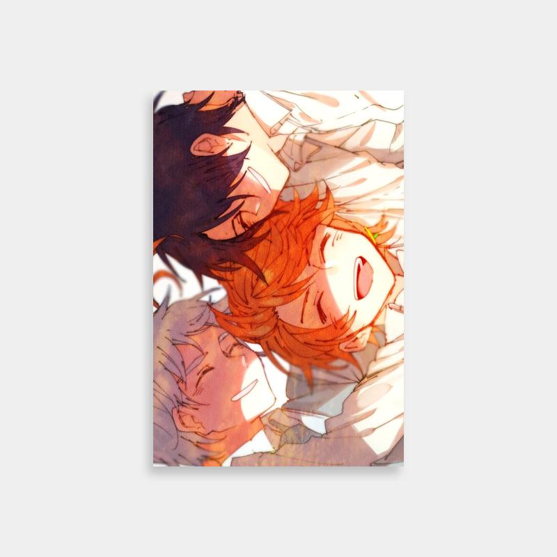 Emma The Promised Neverland Hugging Poster - Anime Character Art