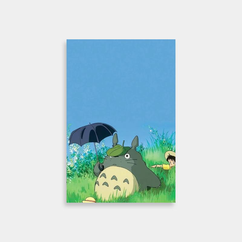 Totoro My Neighbor Totoro Grass Scene Poster - Anime Umbrella Art