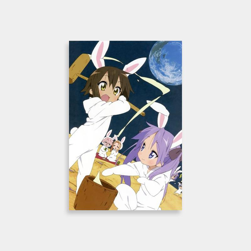 Lucky Star Bunny Costume Anime Poster - Tsukasa & Friends