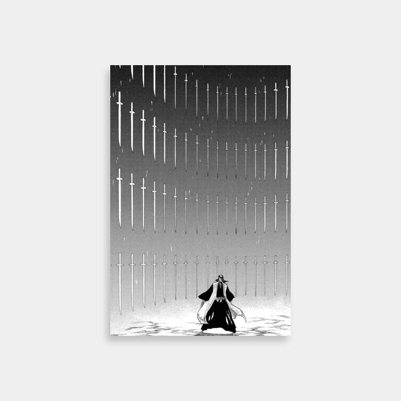Byakuya Kuchiki Bleach Wall Art - Woman Surrounded by Crosses in Water